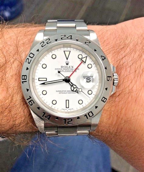 rolex white face explorer 1|rolex explorer 2 40mm white.